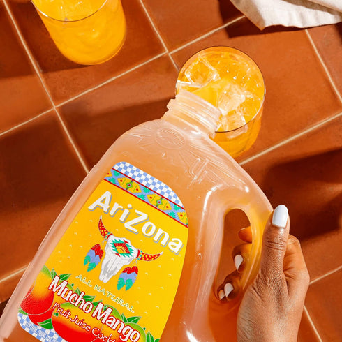 128 Oz AriZona Mucho Mango, Fruit Juice Drink - Fl Gallon Bottle