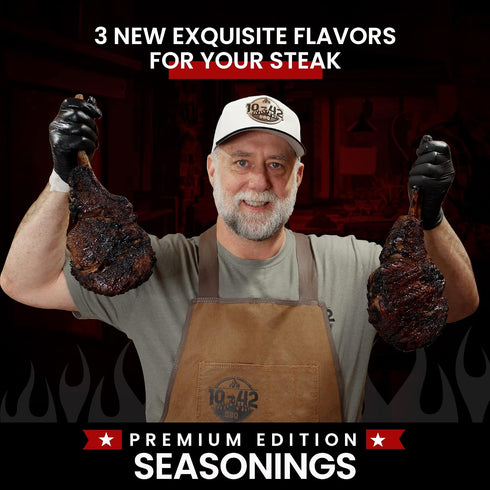 10-42 Set 3 Pack 0 Steak Seasoning Gift - Premium Flavors : All Purpose, Steak, Coffee Rub | Gourmet Meat Seasoning Dry