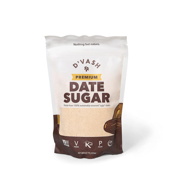 Date Sugar (1 Bag 8.8 oz) 250g | D'vash | All-Natural Dried