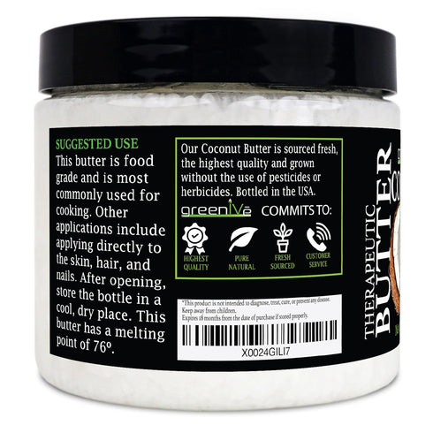 100% (16 GreenIVe - Pure Virgin Raw Coconut Oil - Organic - Pure - Virgin - Exclusively on Amazon Ounce)