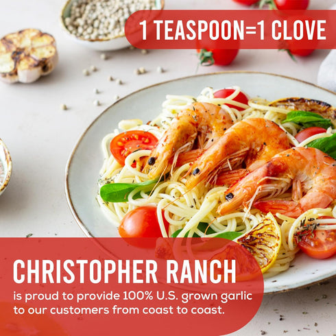 100% 8 oz (Pack 2) Christopher Ranch Pickled Garlic Cloves in a Jar | California-Grown Fresh Garlic | Peeled