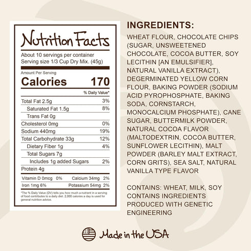 16 Stonewall Kitchen Chocolate Chip Pancake & Waffle Mix, Ounces