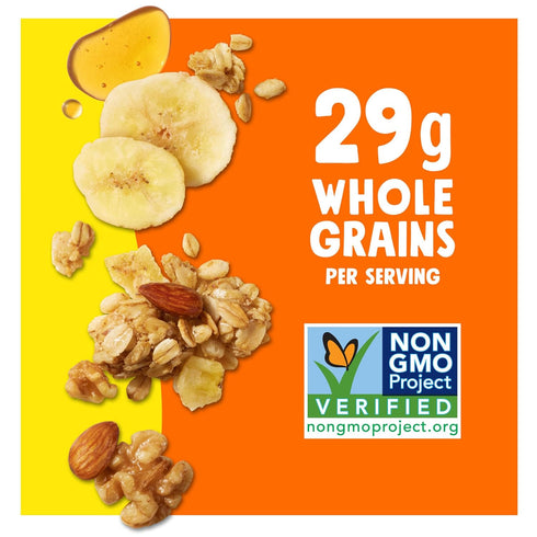 (5 Bear Naked Granola Cereal, Whole Grain Granola, Breakfast Snacks, Banana Nut Blend Bags)
