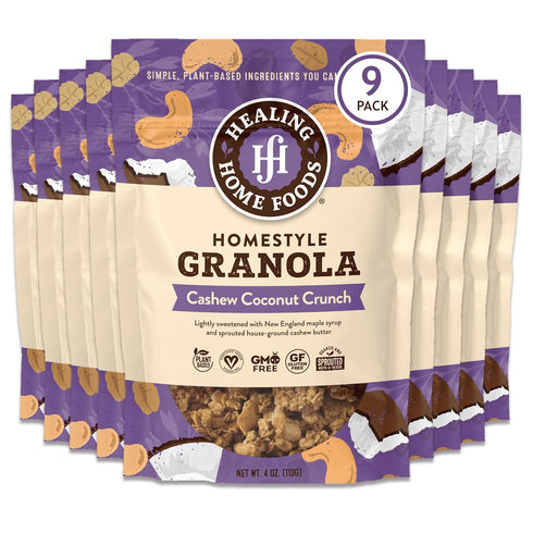 Healing Home Foods Cashew Coconut Crunch, Gluten Free Granola Mix Made with Coconut, Cashews &