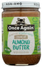 Once Again Organic Crunchy Almond Butter, 16oz - Lightly Toasted - Salt