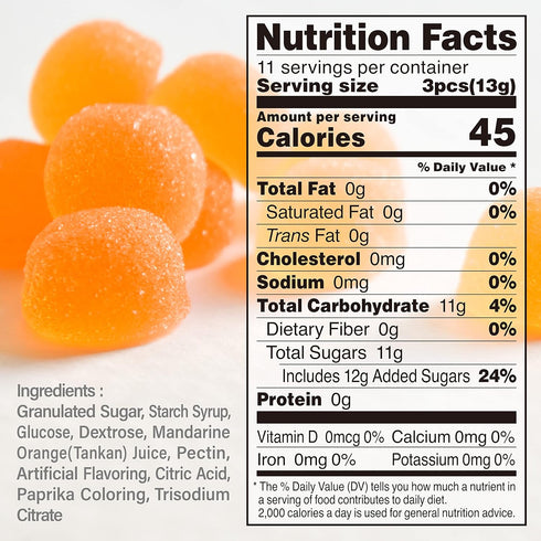 (4.9OZ) YAMASAN KYOTO UJI Japanese Candy - Mandarin Orange Flavor of Yakushima, Individually Wrapped, No Chemical