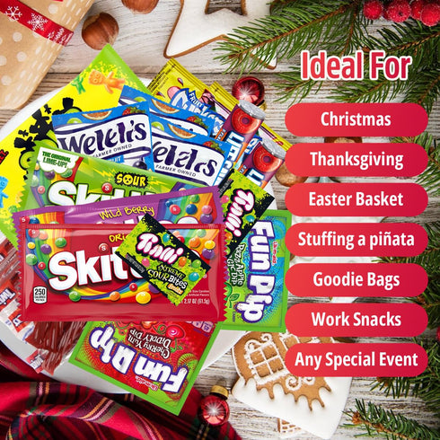 41 Set Assorted Candy Box - Piece Gift Basket - Treat Boxes for College Students, Office & Family - Ultimate Birthday