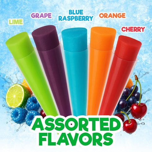 36 Count 1.5oz, Italian Ice Freeze Pops, Freeze Pops Bulk Each is Great Dye Free Popsicles for Sharing, Snacking