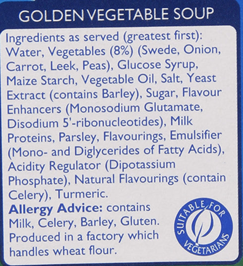 Batchelors 4S 82G Cup A Soup Golden Vegetable