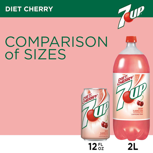 7UP 12 Oz (Pack 12) Diet Cherry Flavored Lemon Lime Soda, Fl
