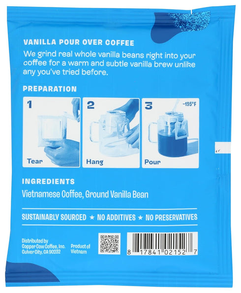 Vanilla Pour Over Coffee - Copper Cow Coffee
