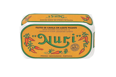 Nuri Mackerel Fillet in Spicy Olive Oil 4.4 oz can (Mackerel Fillet Spicy