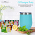 Set Tea Gift for Women & Men Includes Assorted Teas, Elegant Mug & Honey (Teal)