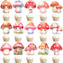 iPartyFun 48Pcs Mushroom Theme Cupcake Toppers mushroom Birthday Party Decorations Woodland Cake Topper