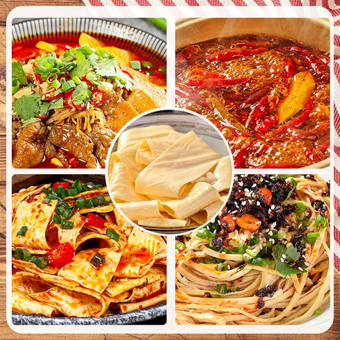 2 Packs (4.87oz Dried Tofu Skin Sheets - Chinese Bean Curd Youdoupi, Each), Vegan Protein for Hot Pot & Stir-Fry