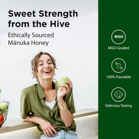 30+ 17.6 oz. Flora - Manuka Honey - MGO - Sustainable Honey from New Zealand - Non-GMO & Unpasteurized - Jar