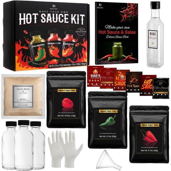 Hot Sauce Making Kit - 3 Variety Peppers (Mild to Hot) with