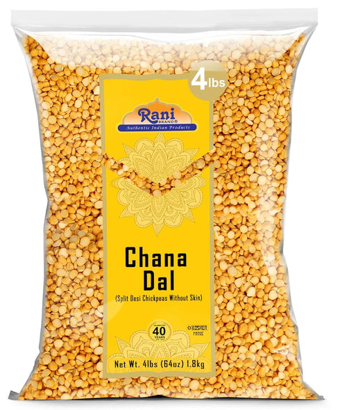 Rani Chana Dal (Split Desi Chickpeas without skin) 64oz (4lbs) 1.81kg Bulk