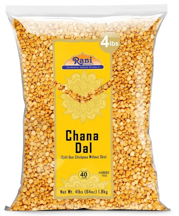 Rani Chana Dal (Split Desi Chickpeas without skin) 64oz (4lbs) 1.81kg Bulk