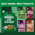 FGO Organic Moringa Tea, 100 Count, Eco-Conscious Resealable Bag, Caffeine Free (Pack of 1)