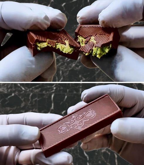 12 Pack 1.05 oz 12.06 oz (360g) Mini Dubai Chocolate Bar Pistachio | x | Milk Chocolate Filled with Pistachio Cream
