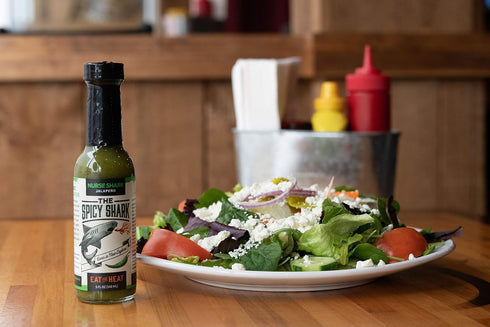 The Spicy Shark 5 oz , Nurse Shark Jalapeno Hot Sauce fl - Brand featured on Hot Ones