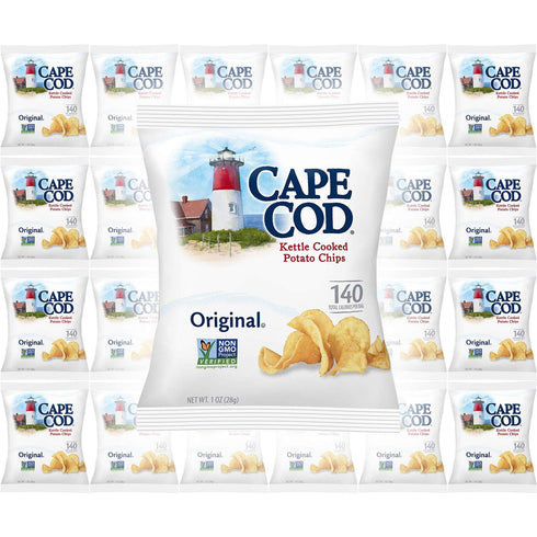 Cape Cod Chips Cape Cod Original Kettle Cooked Potato Chips, Gluten-Free 1oz Bag (Pack of