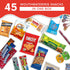 (45 Count) Package Pack Set) Jumbo Jumble Snack Box Gift Care Snacks Variety for Adults Teens Kids Men Women School