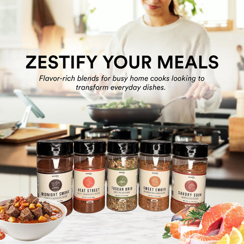 (4.2 oz Zestify Savory Souk Moroccan Seasoning Blend | Spice Mix for BBQ, Beef Stew, Slow Cooker, & Sheet Pan | Gourmet