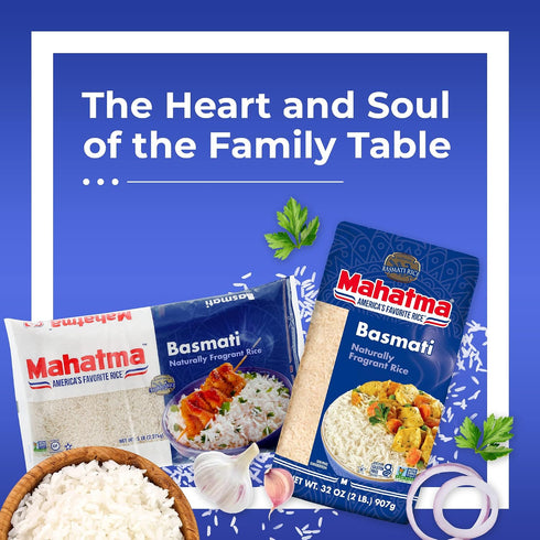 32-Ounce Mahatma Indian Basmati, Bag of Rice, Fluffy, Floral, and Nutty-Flavored Rice, Stovetop or Microwave