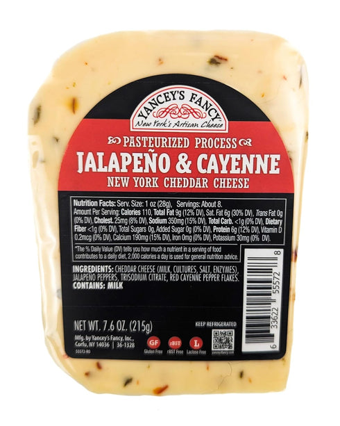 Generic Yanceys Fancy Cheese Jalapeno & Cayenne 7.6 oz (Pack of 4)