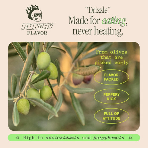 Pack, Graza Extra Virgin Olive Oil Variety Sizzle & Drizzle - High Polyphenol Peak Harvest EVOO Cooking & Finishing Oil