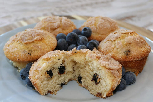 12 14.5 oz Mom's Place Gluten-Free Blueberry Muffin Mix, Easy to Make, Nut Free, Soy Free & Dairy Free, Servings