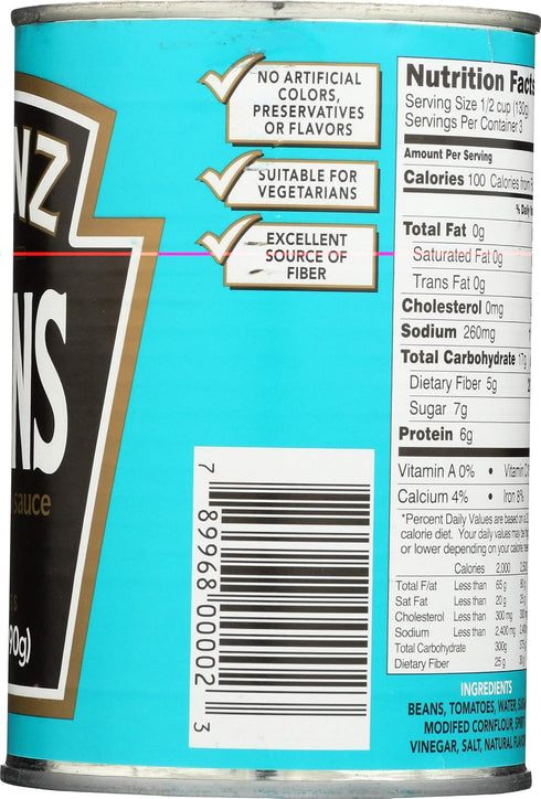 13.7 Oz Heinz, Baked Beans With Tomato Sauce