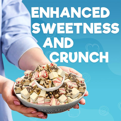 4.1oz Freeze Dried Cheesecake Bites New York Style - Caramel, Chocolate Chip and Strawberry Swirl Freeze Dried Dessert