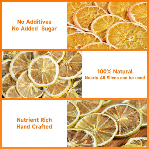 3-Pack LIME,9oz With10 1 Dehydrated ORANGE,LEMON & total,Premium Craft Cocktail Garnish Pcs Drink Umbrellas Picks