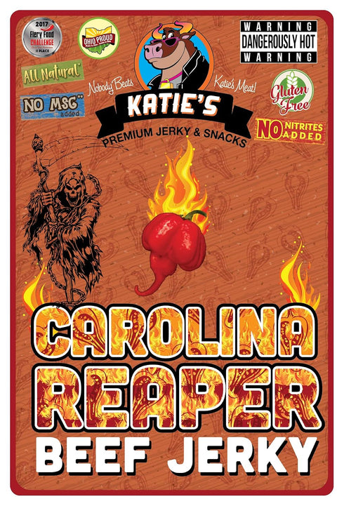 Katie's Beef Jerky - Carolina Reaper Hot & Spicy Beef Jerky (Pack