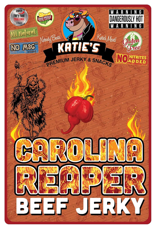 Katie's Beef Jerky - Carolina Reaper Hot & Spicy Beef Jerky (Pack