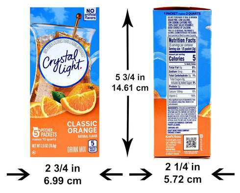 Kraft 10-Quart (Pack 2) Crystal Light Classic Orange Drink Mix, Canister