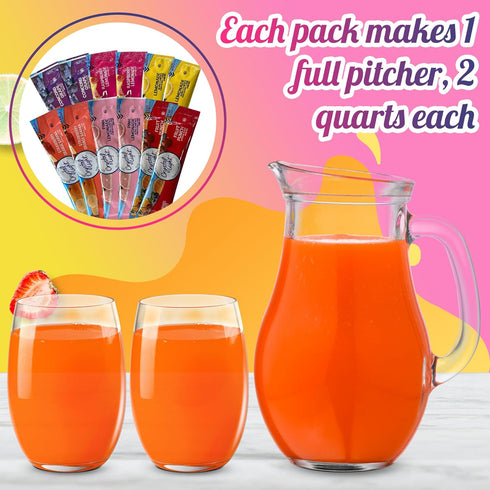 Variety Sampler Shop Packets 12 (2-quart) Pack Crystal Light Pitcher Drink Powder - Sugar Free Drink Mix Variety