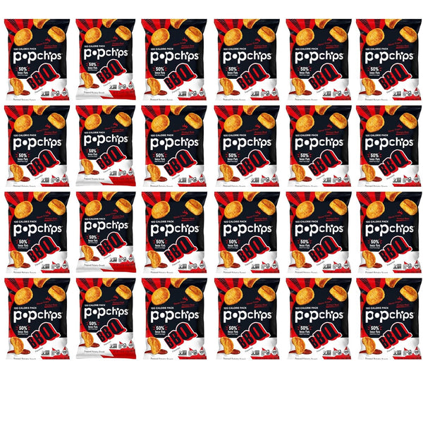 Popchips Potato Chips BBQ Potato Chips Single Serve 0.8 oz Bags Barbeque,