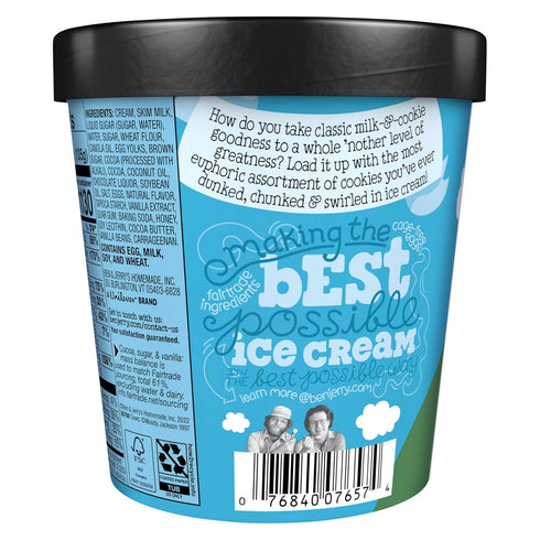 Ben & Jerry's 16 oz Ice Cream Milk and Cookies