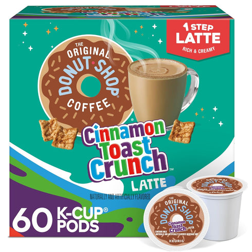 The Original Donut Shop Cinnamon Toast Crunch One-Step Latte, Keurig Single Serve