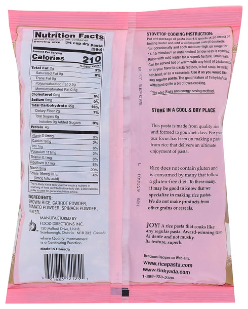 Tinkyada 12 oz , Brown Rice Vegetable Spirals