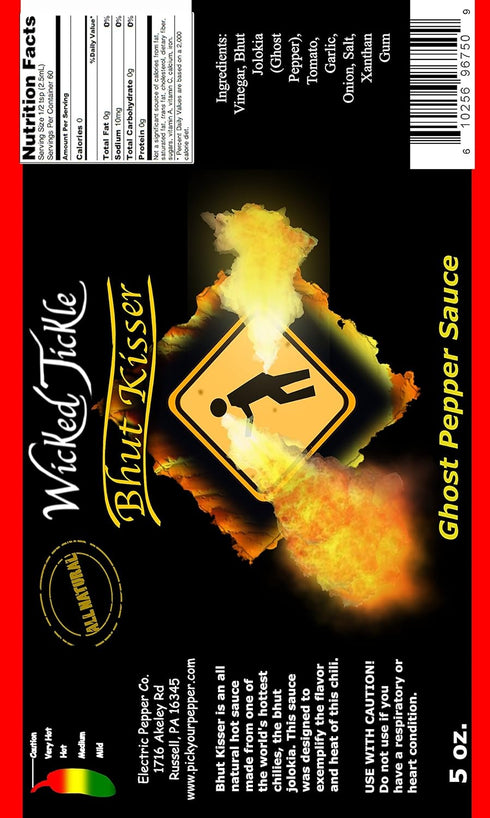 Wicked Tickle Ghost Pepper Hot Sauce Bhut Kisser Very Hot Award Winning Sauce
