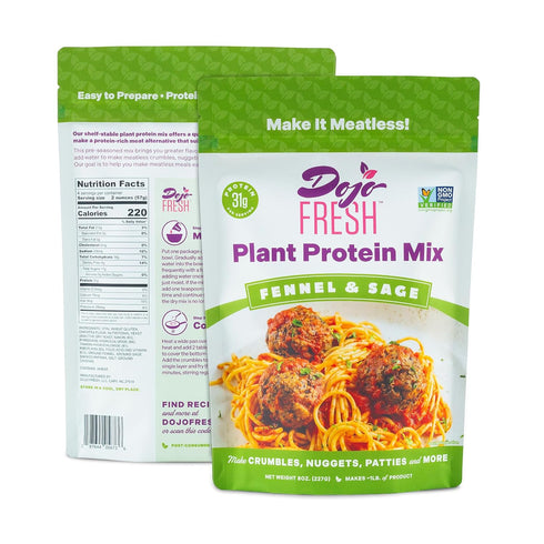 Dojo Fresh Fennel & Sage Plant Protein Mix (Wheat-Based, Seitan-Style) Protein-Rich Crumbles