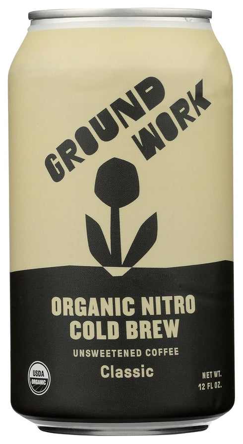 Groundwork Coffee Nitro, Organic Nitro Cold Brew Coffee, 12 oz