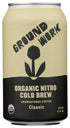 Groundwork Coffee Nitro, Organic Nitro Cold Brew Coffee, 12 oz