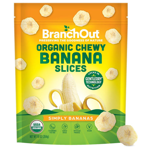 BranchOut Chewy Banana Slices, No Added Sugar, 100% Fruit, Better than Freeze