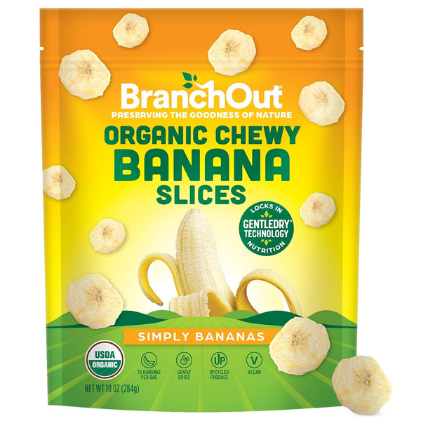BranchOut Chewy Banana Slices, No Added Sugar, 100% Fruit, Better than Freeze